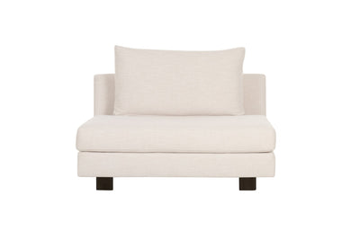 Deniz Brown Armless Chair - Al Rugaib Furniture