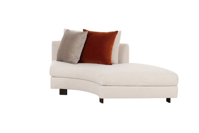 Deniz Brown Left Arm Chaise - Al Rugaib Furniture