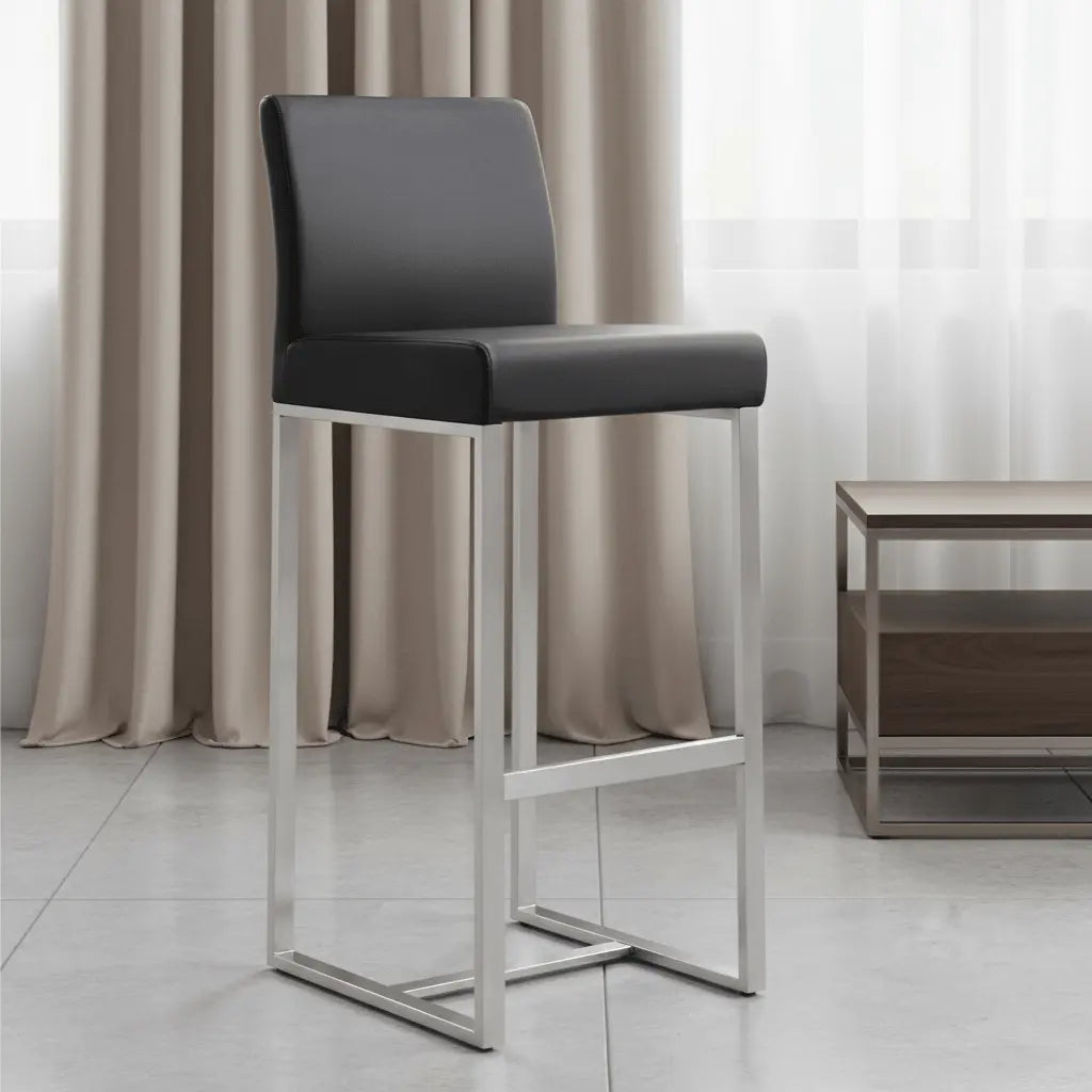 Denmark Black Steel Barstool Counter Stools| TOV