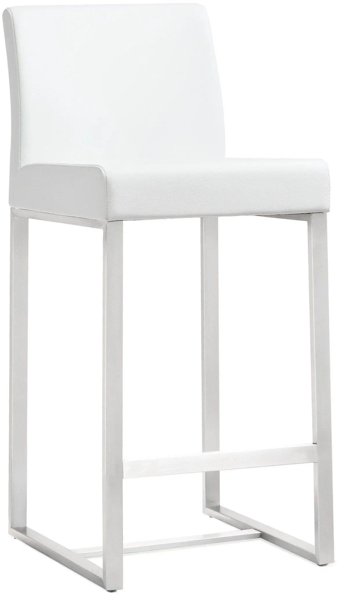 Denmark White Steel Counter Stool Counter Stools| TOV