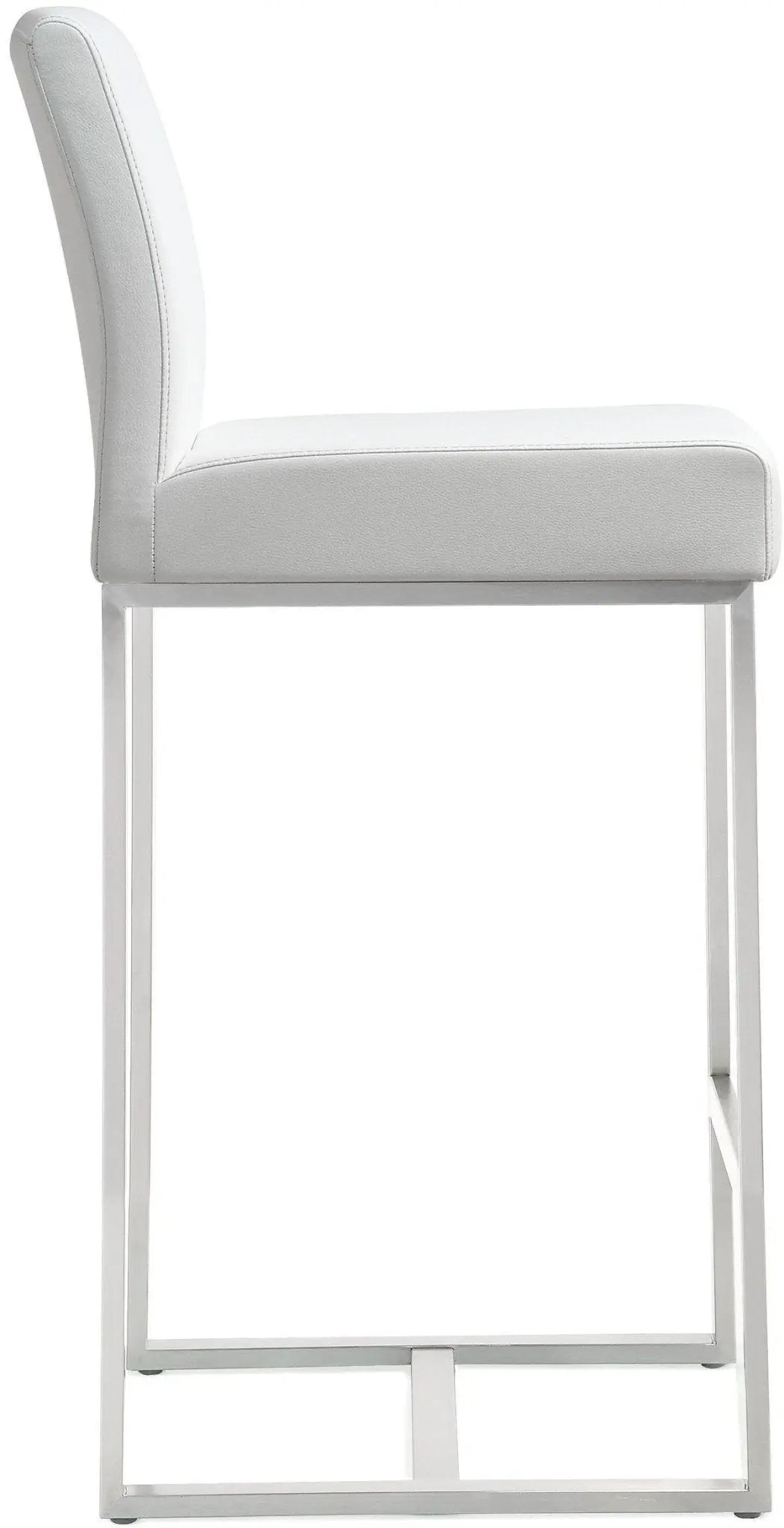 Denmark White Steel Counter Stool Counter Stools| TOV