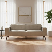 Destiny Sofa with Wood Front in Belfast Fog