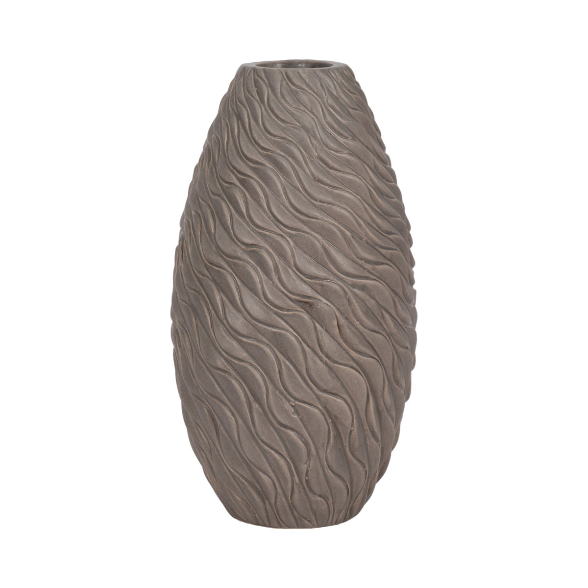 Devone Ceramic Brown Vase Vases and Jars| Sagebrook Home