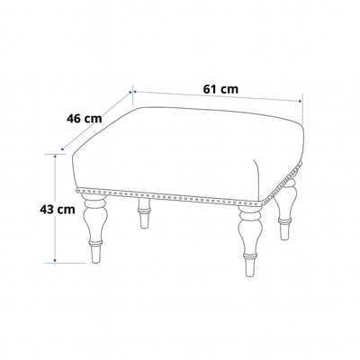 Pastel Pattern Small Ottoman