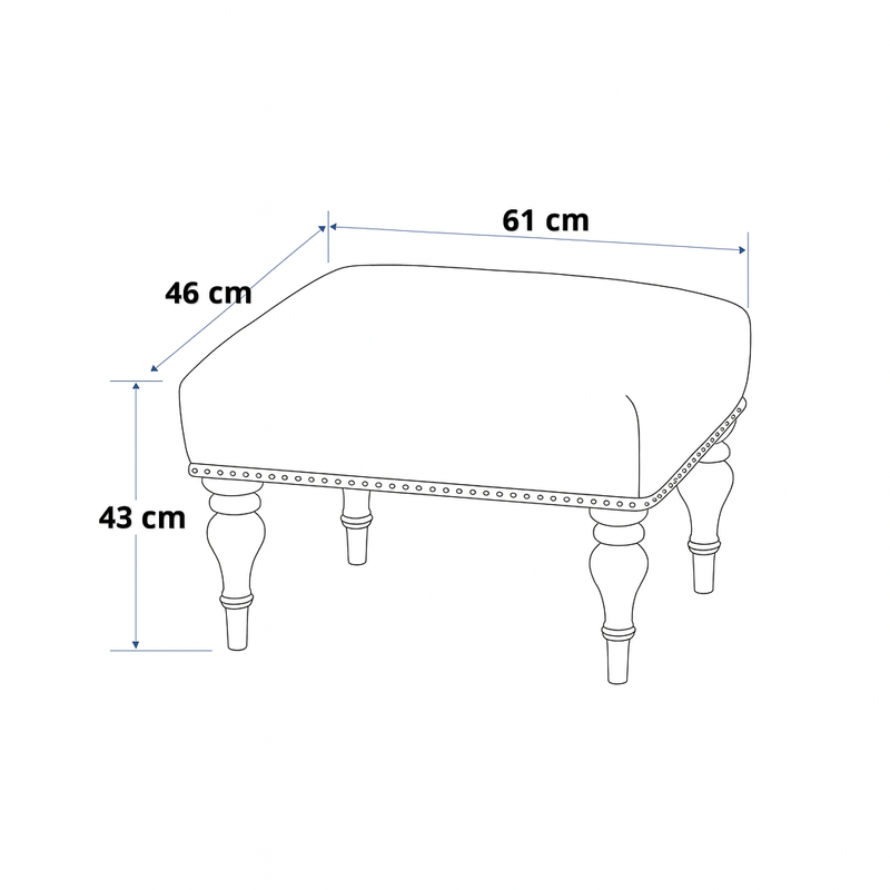 Pastel Pattern Small Ottoman