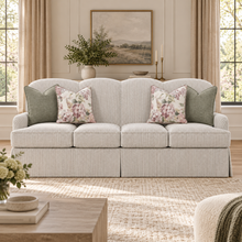 Jasmine Sofa Striped Pattern & Skirted 273cm
