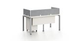 Single Desk With Front & Side Screen