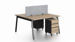 2-Person Office Workstation with Acoustic Divider