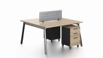 2-Person Office Workstation with Acoustic Divider