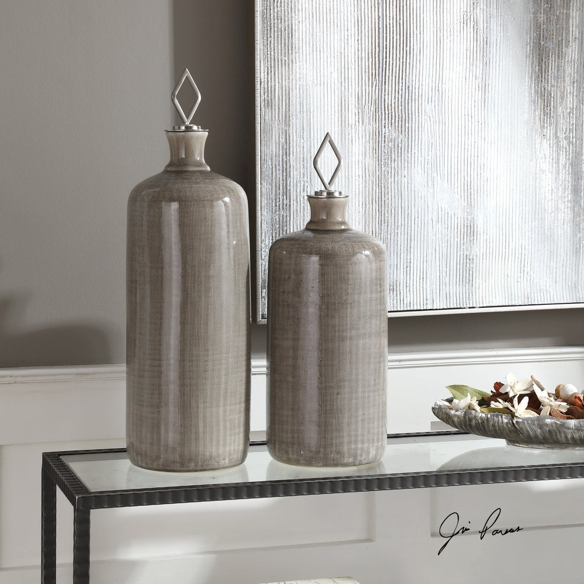 Dhara Bottles, S/2 Vases and Jars| Uttermost