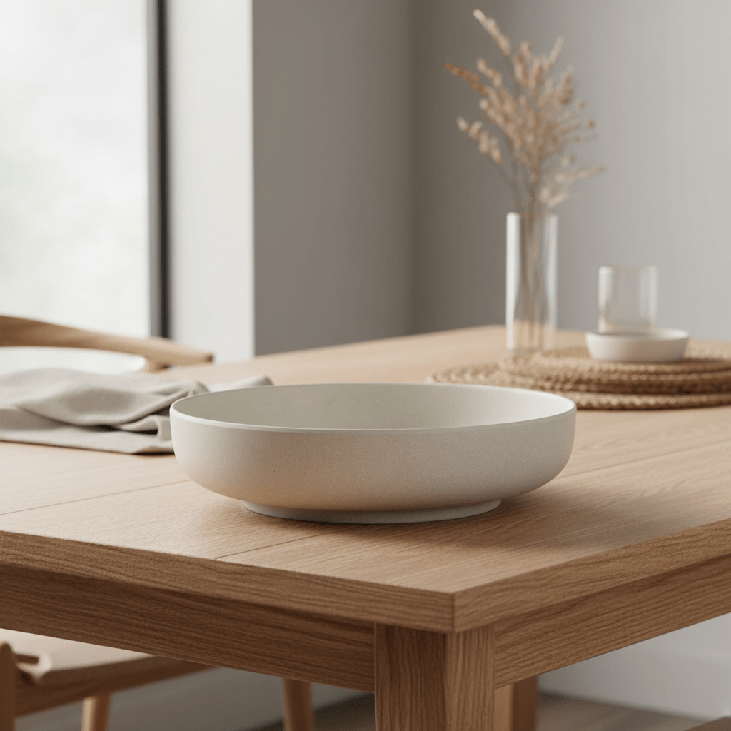 DIA255 BOWL WITH LID IN NATURE COLOUR Office Furniture| Al Rugaib Office Solutions