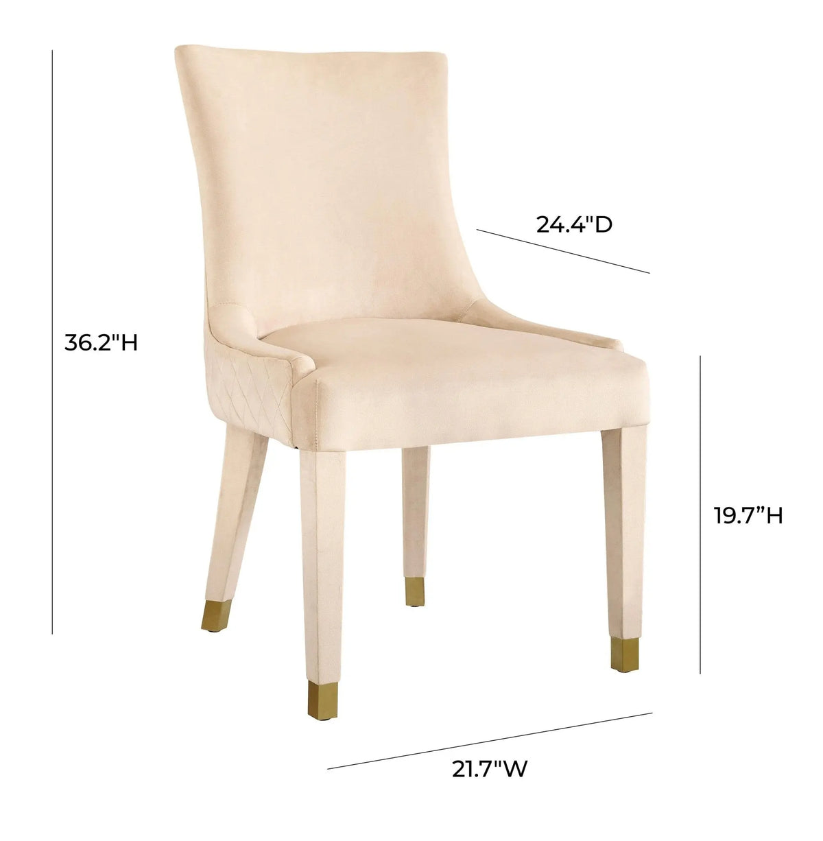 Diamond Cream Dining Chair Dining Chairs| TOV