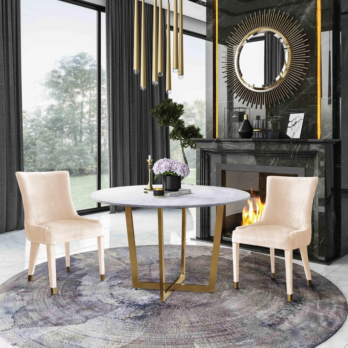 Diamond Cream Dining Chair Dining Chairs| TOV