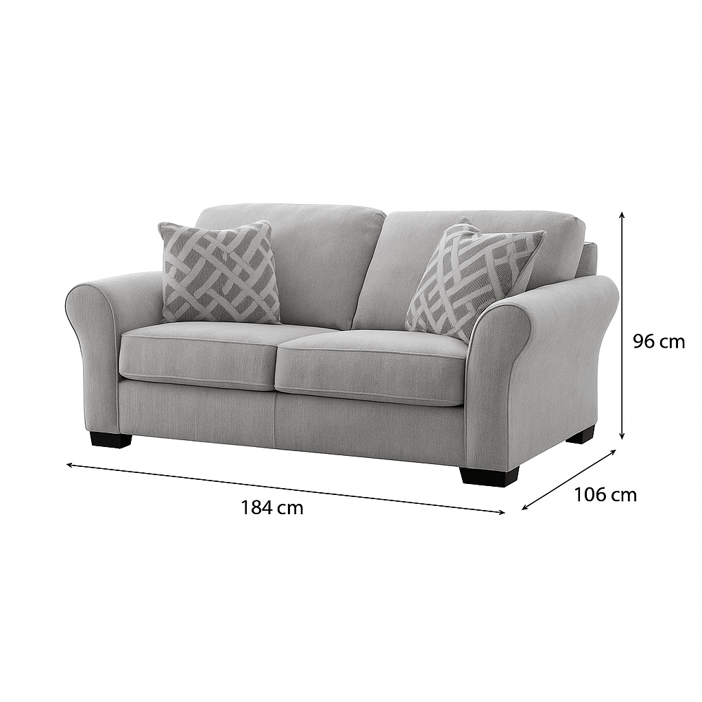 Dillon Grey Living Room Set ( Sofa + Loveseat) Living Room Sets| Roots Furniture