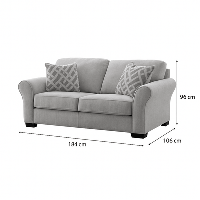 Dillon Grey Living Room Set ( Sofa + Loveseat) - Al Rugaib Furniture