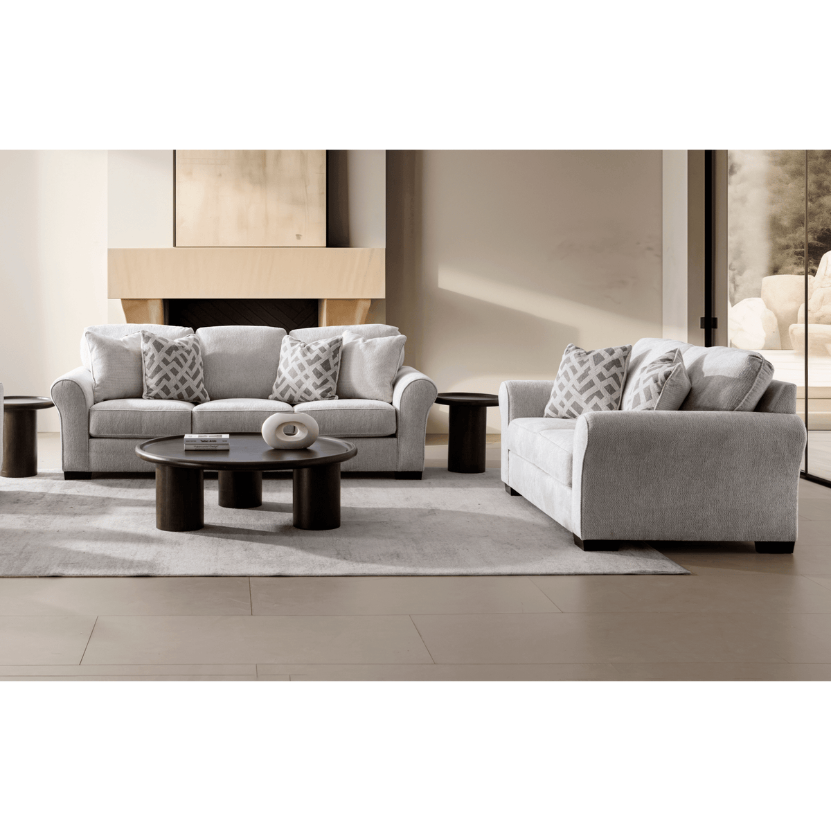 Dillon Grey Living Room Set ( Sofa + Loveseat) Living Room Sets| Roots Furniture