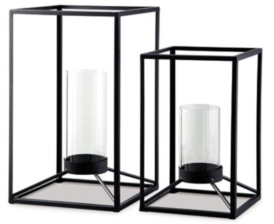 Dimtrois Lantern (Set of 2)(A2000133) chandeliers| Ashley Homestore