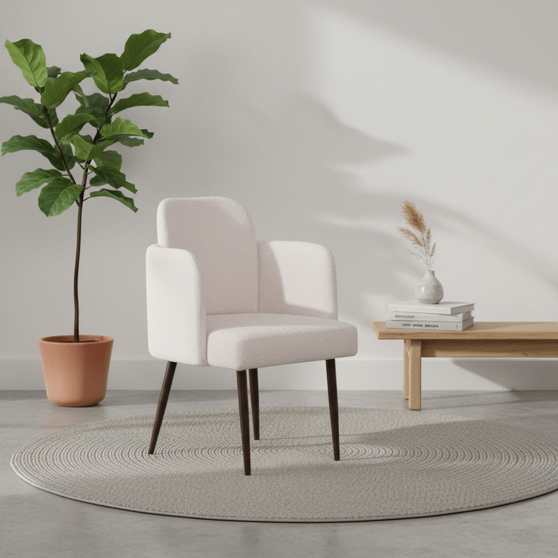 Dine Dining chair – bouclé with straight back Dining Chair| Otath