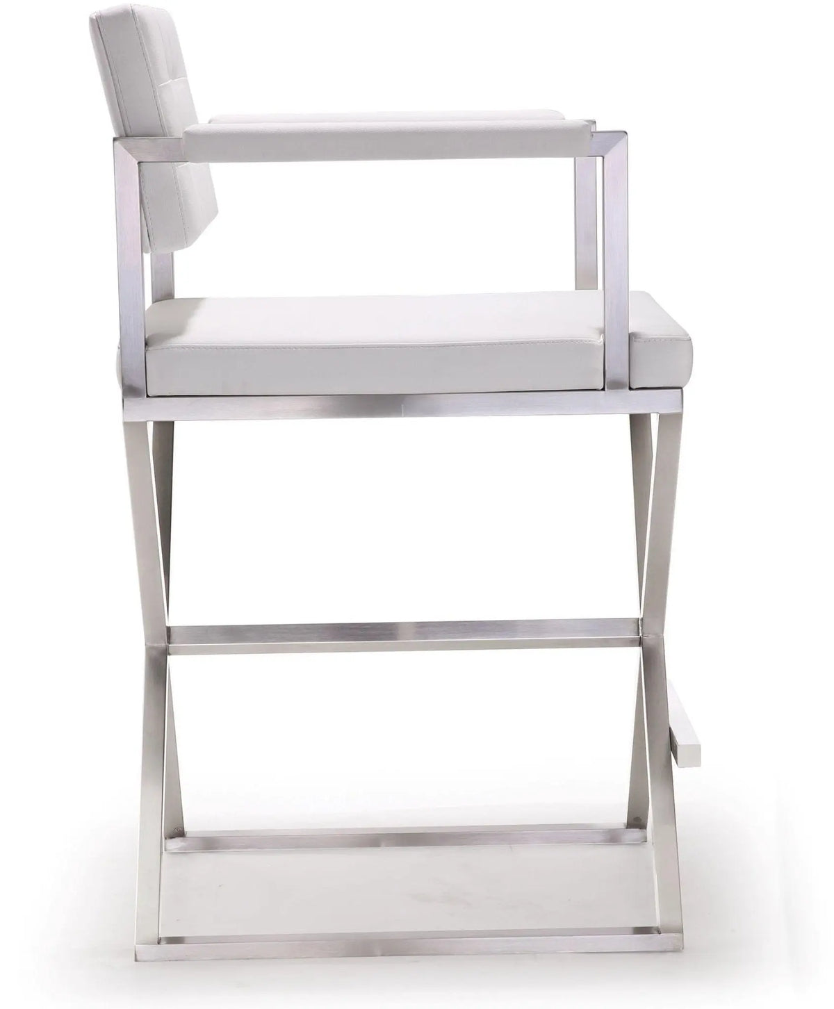 Director White Steel Counter Stool Counter Stools| TOV