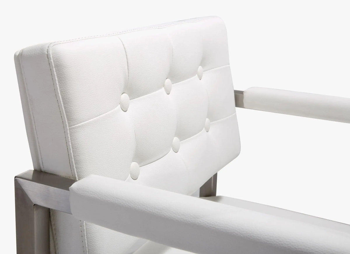 Director White Steel Counter Stool Counter Stools| TOV