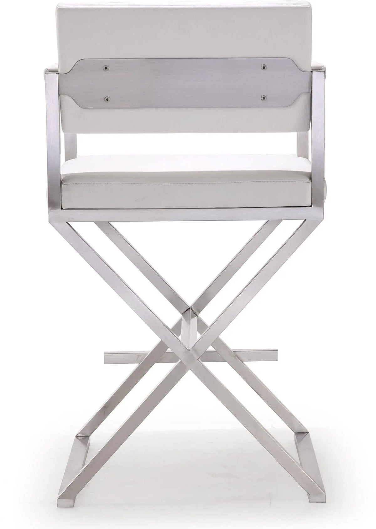 Director White Steel Counter Stool Counter Stools| TOV