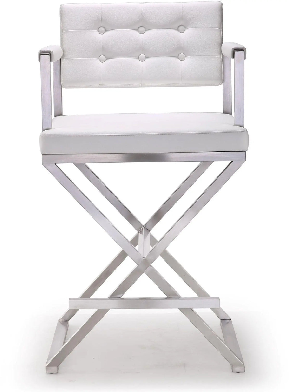 Director White Steel Counter Stool Counter Stools| TOV