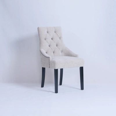 Disney Taupe Chenille Dining Chair - Al Rugaib Furniture