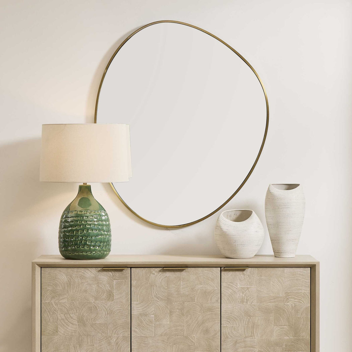 Distort Antique Brass Mirror Mirrors| Uttermost