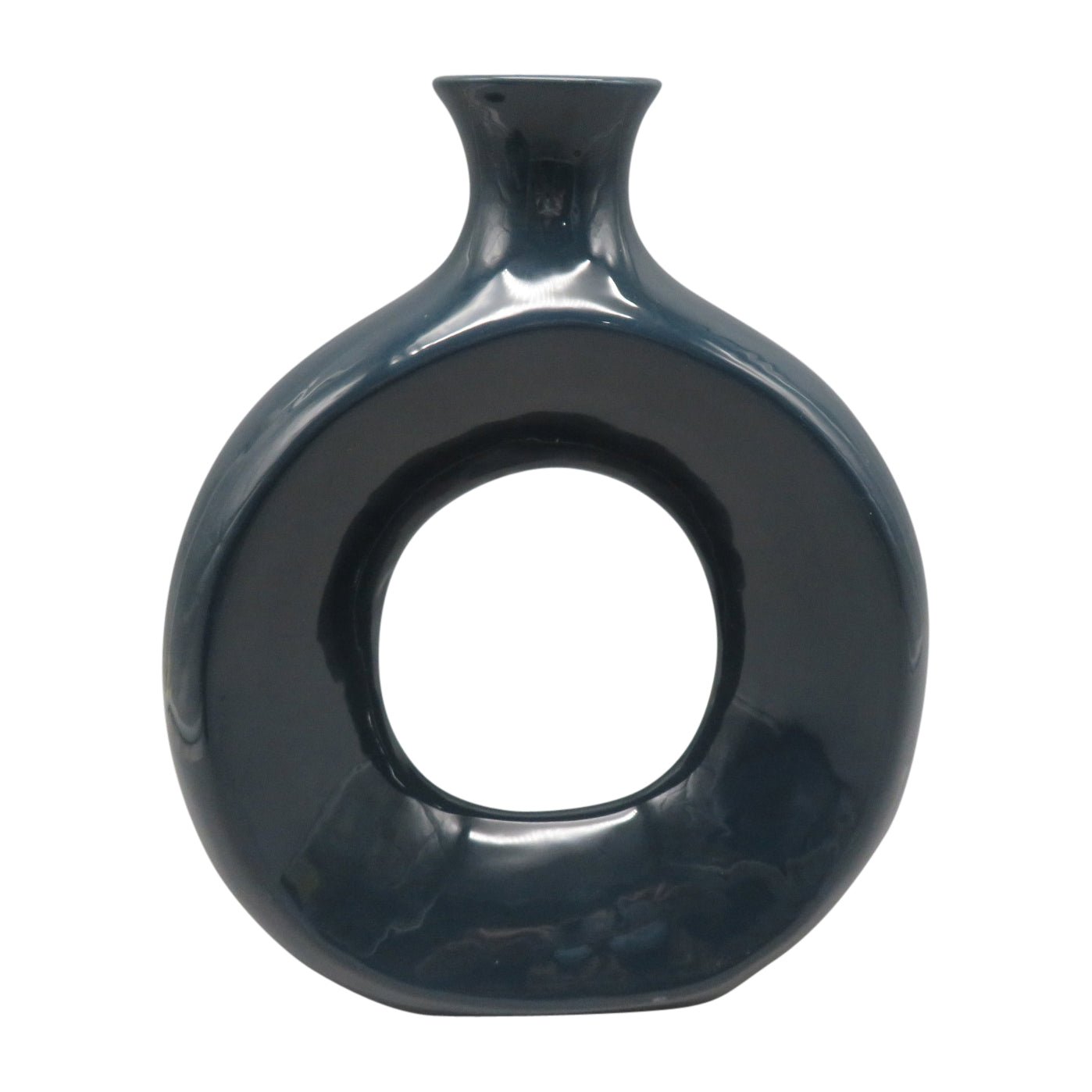 DOL, 10" OPEN CUT VASE, NAVY Vases and Jars| Sagebrook Home