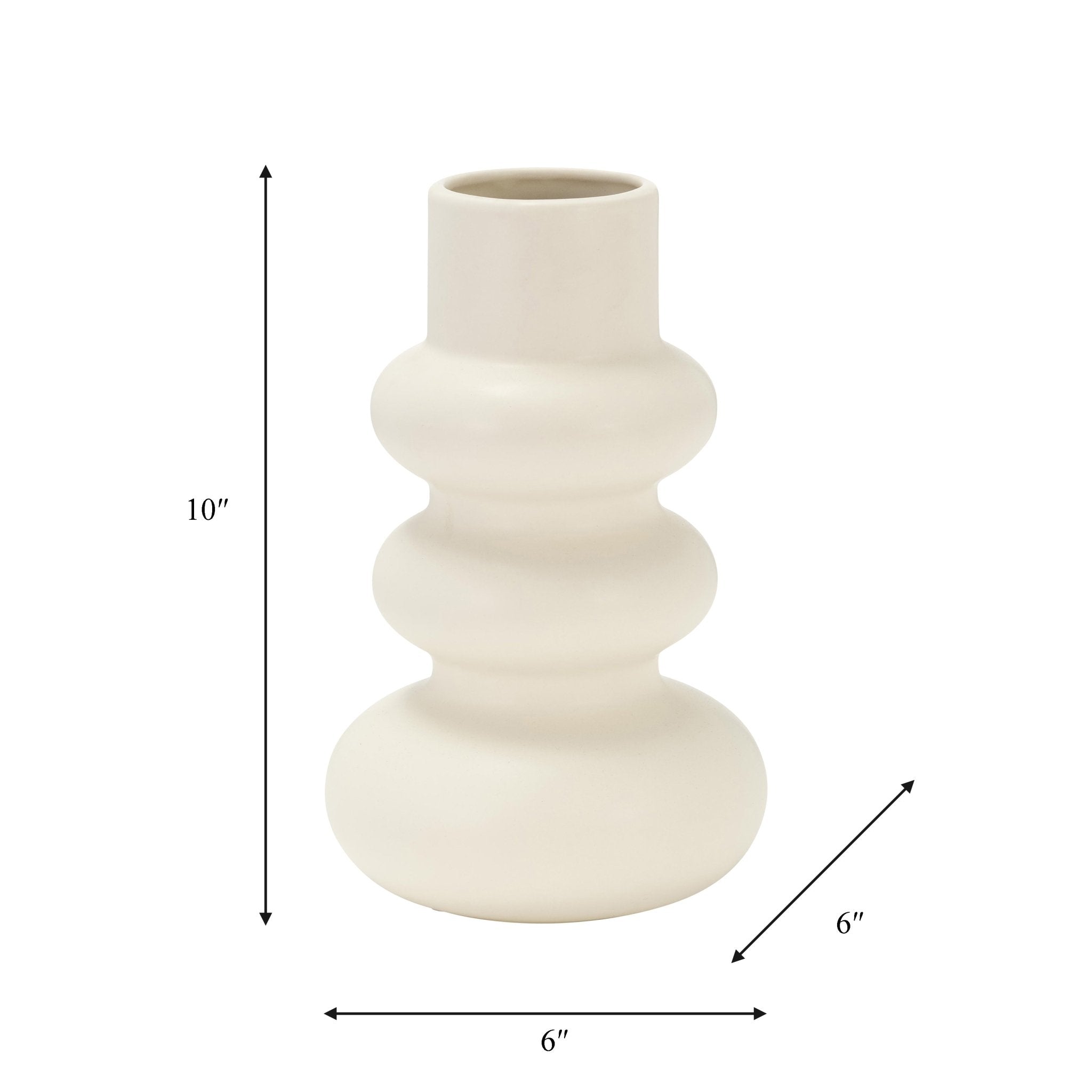 DOL, 10"H STACKED SPHERES, COTTON Vases and Jars| Sagebrook Home