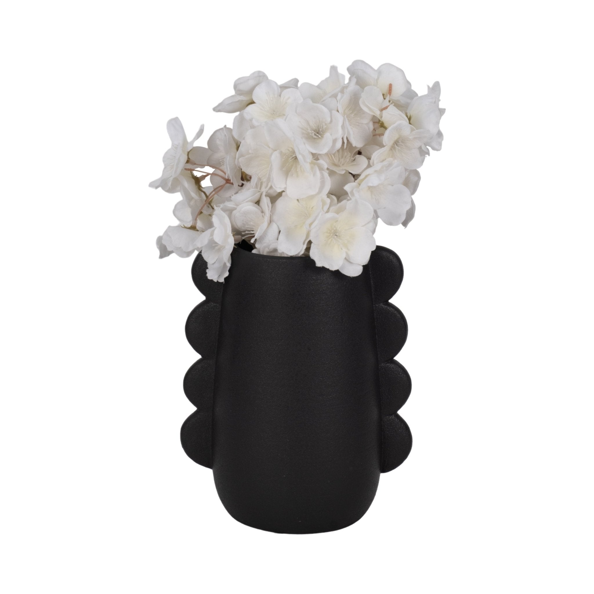 DOL, 7" EARED VASE, BLACK Vases and Jars| Sagebrook Home