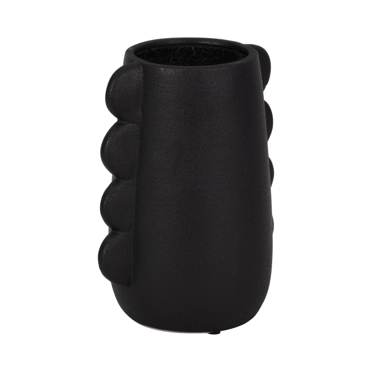 DOL, 7" EARED VASE, BLACK Vases and Jars| Sagebrook Home