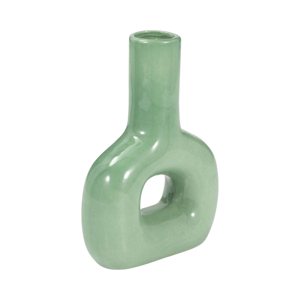 DOL, 8" OPEN CUT VASE, DARK SAGE Vases and Jars| Sagebrook Home