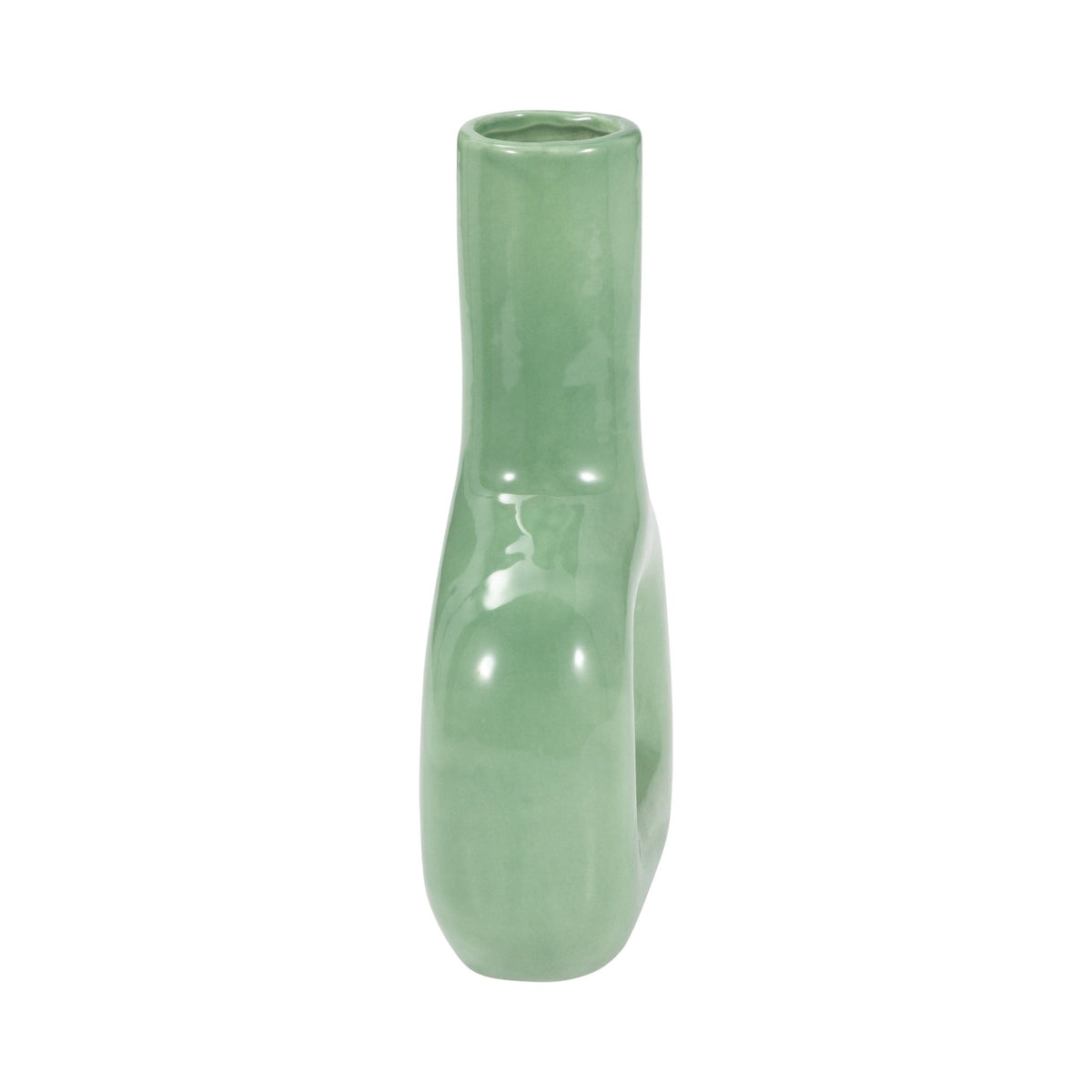 DOL, 8" OPEN CUT VASE, DARK SAGE Vases and Jars| Sagebrook Home