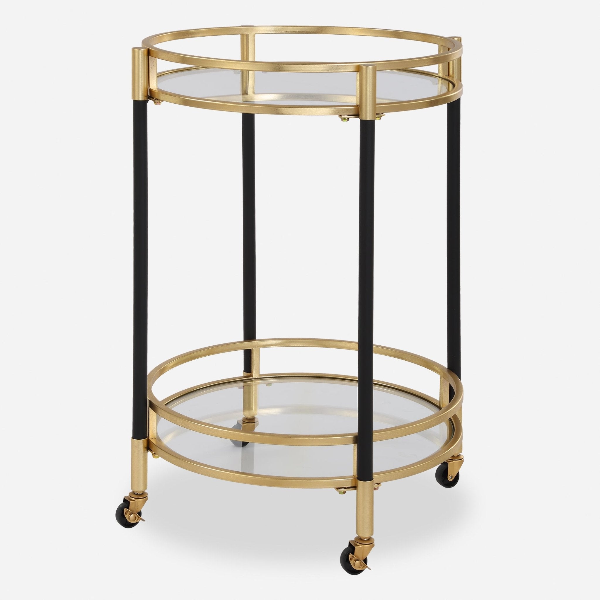 Dolly Round Bar Cart Table Decors| Uttermost