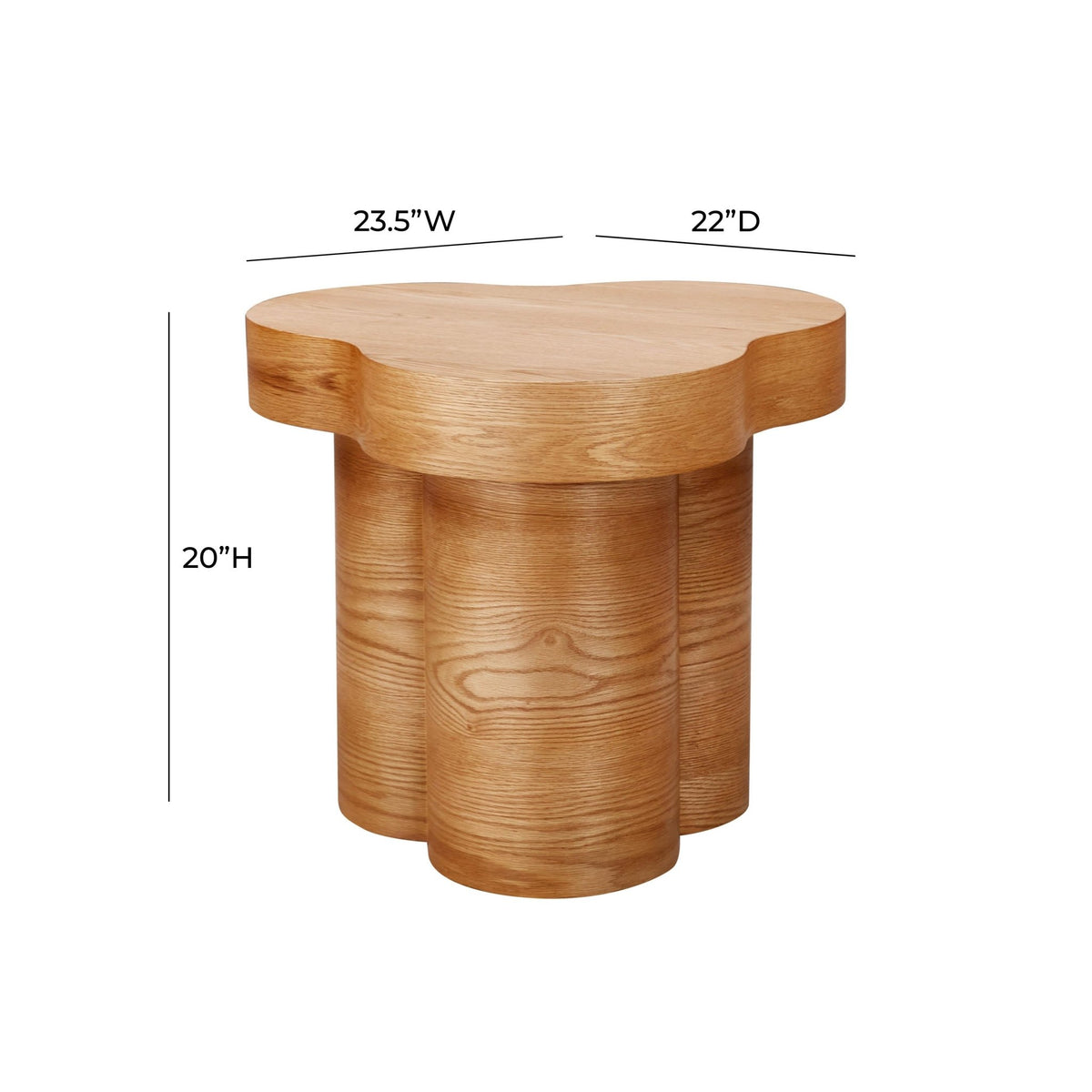 Dora Natural Oak Side Table End Tables| TOV