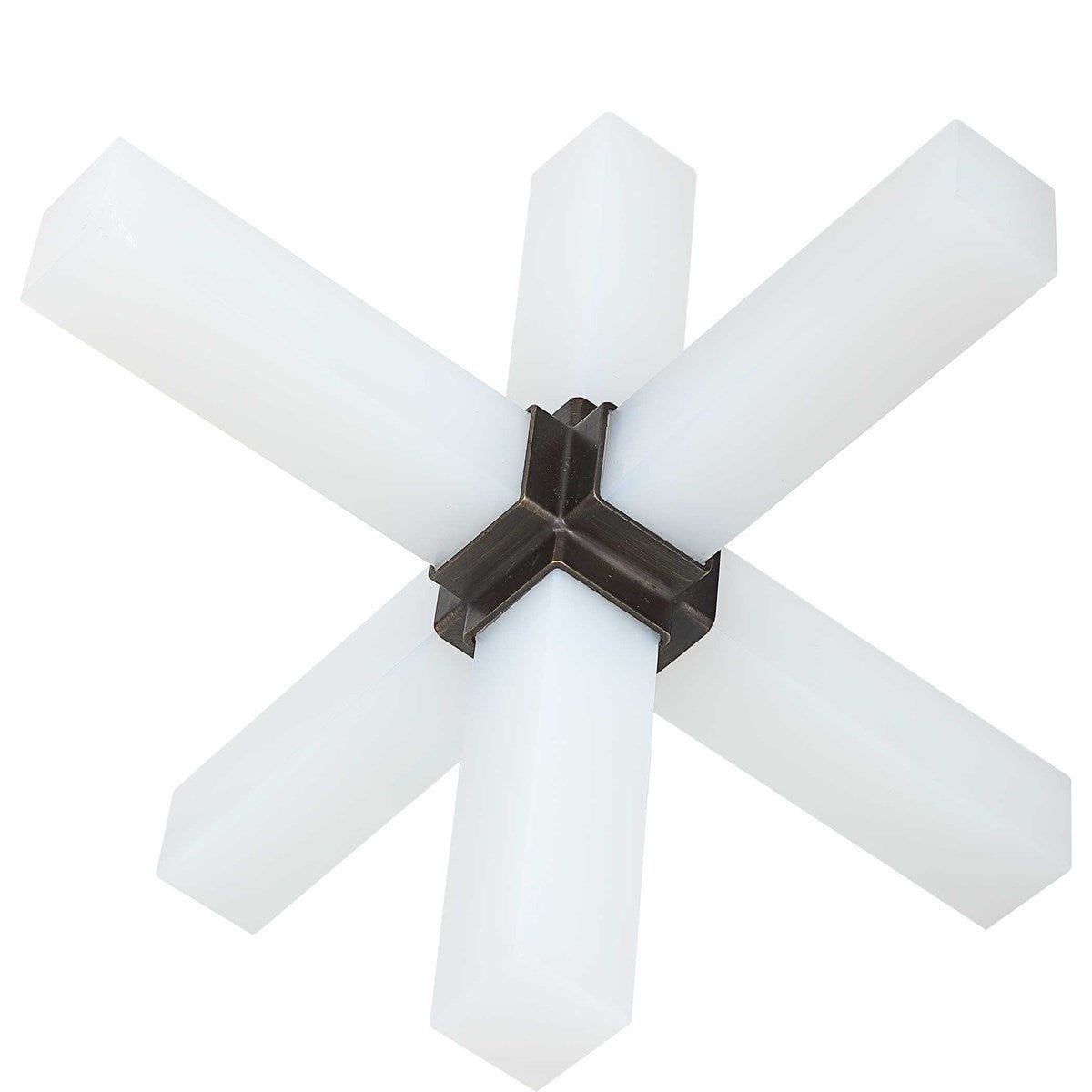 Double Cross Sculpture, Opaline Crystal Table Decors| Uttermost