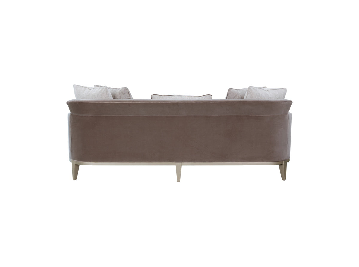 AlReem Mocha Velvet Sofa 229cm