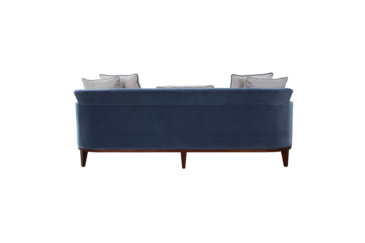 AlReem Blue Velvet Sofa 229cm