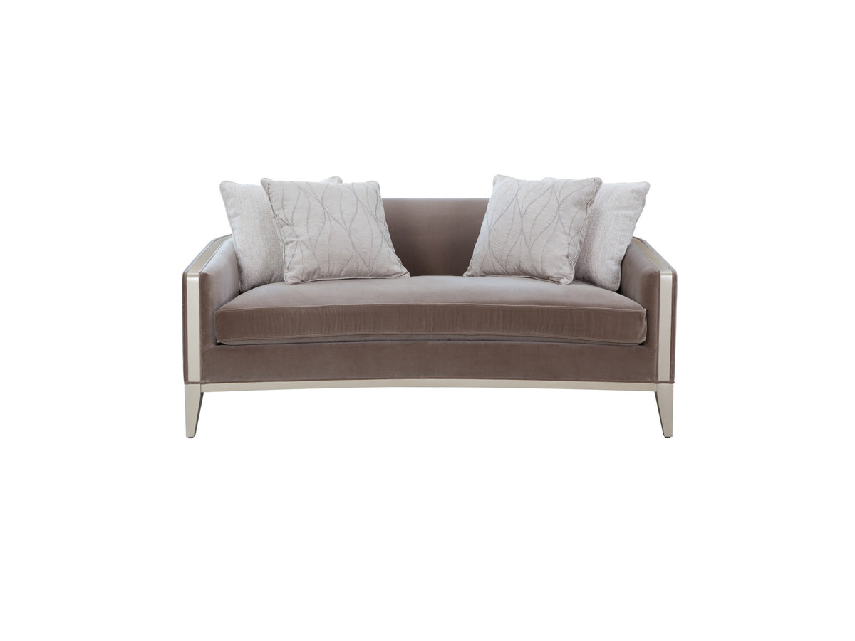 AlReem Mocha Velvet Sofa 179cm