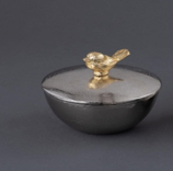 Gold Bird Accent Oval Bowl - Large