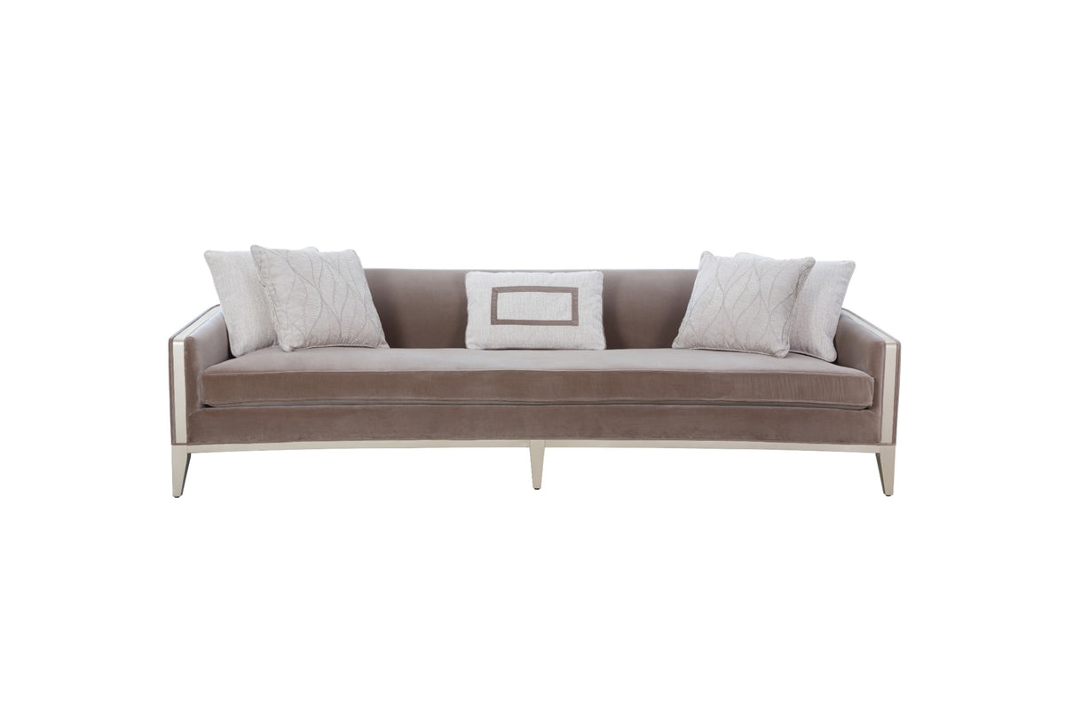 AlReem Mocha Velvet Sofa 279cm