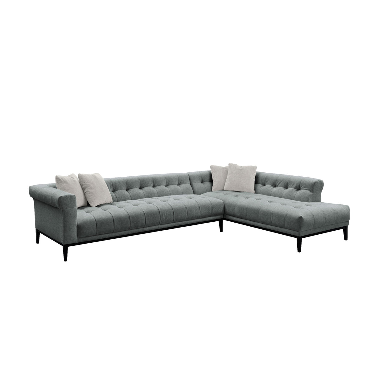 Agate Sage Green Sectional Raf