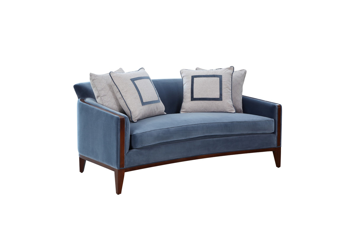 AlReem Blue Velvet Sofa 179cm