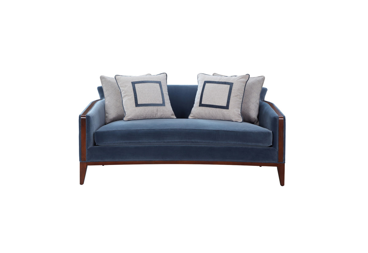 AlReem Blue Velvet Sofa 179cm