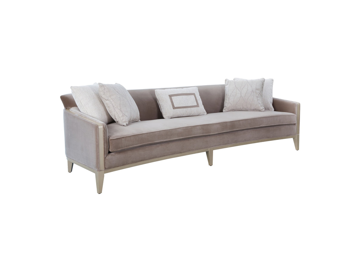 AlReem Mocha Velvet Sofa 279cm