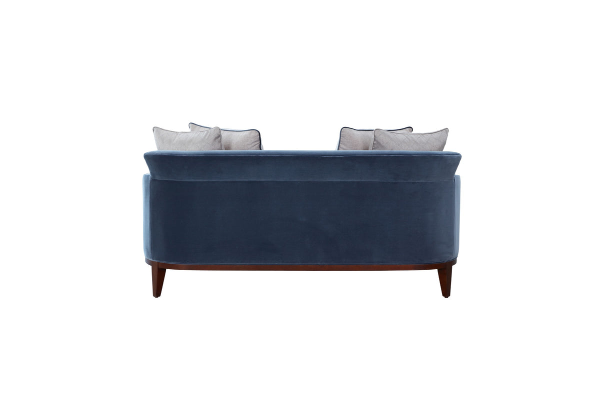AlReem Blue Velvet Sofa 179cm