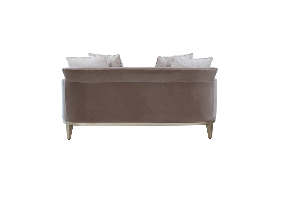 AlReem Mocha Velvet Sofa 179cm