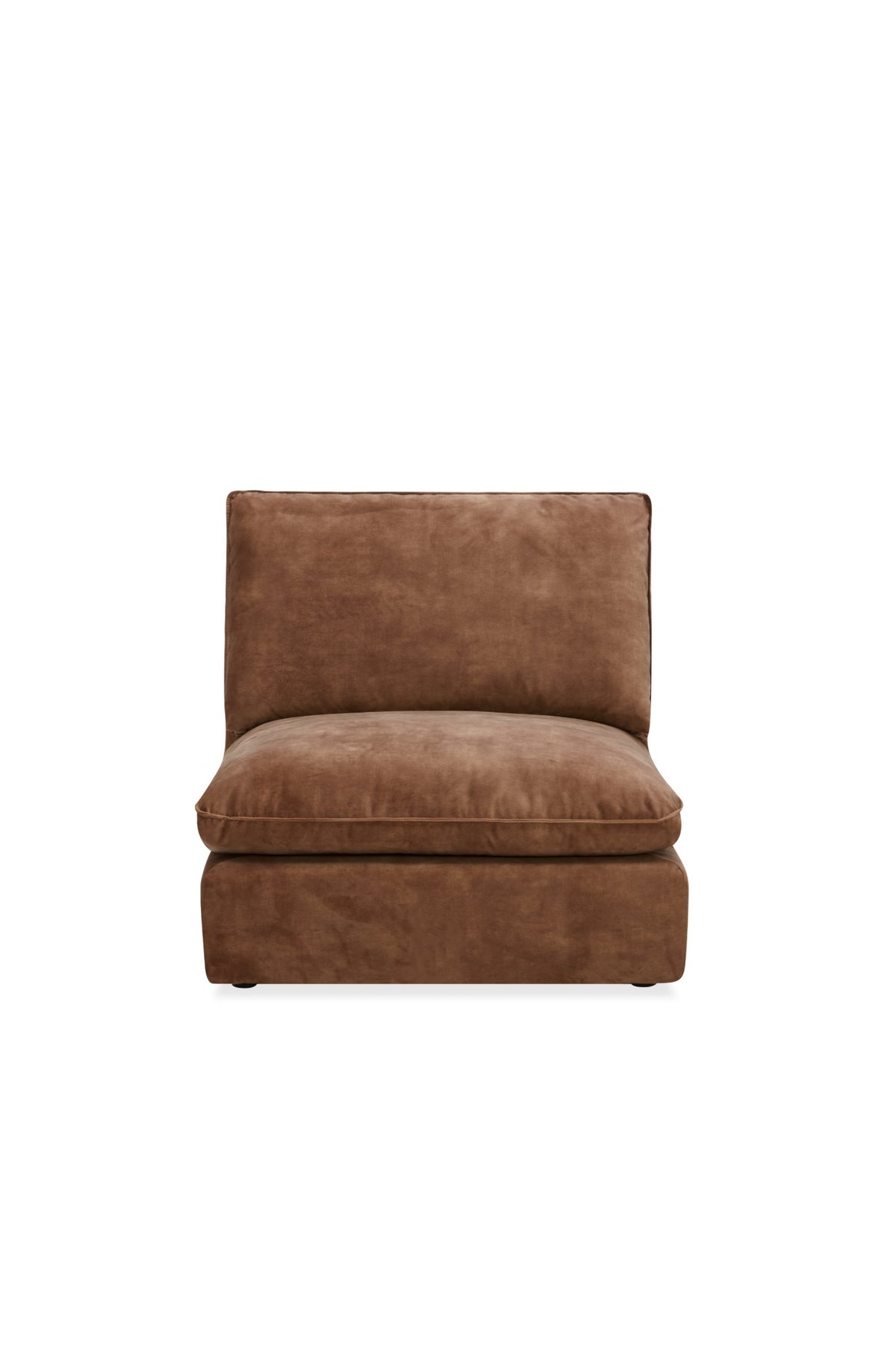 Bologna Brown 1.5 Seater Armless