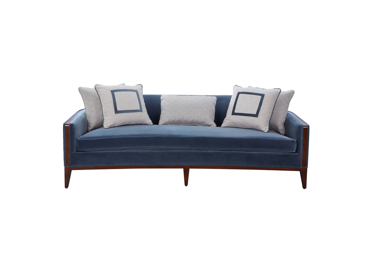 AlReem Blue Velvet Sofa 229cm